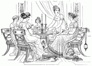 Young Ladies playing Cards