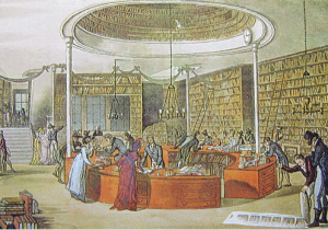 Lackington Allen Co Bookstore, 1809 Ackermann print