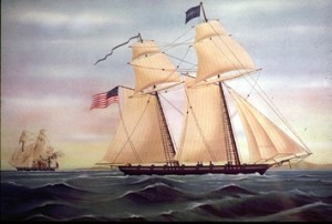A privateer boat in War of 1812