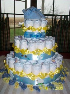 Boy's diaper cake - Wiki Commons