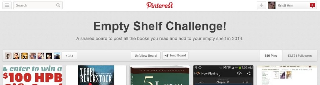 The empty shelf challenge on pinterest