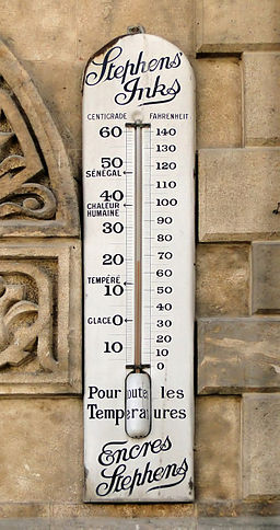 Thermometer on the wall