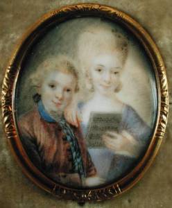 Amadeus Mozart and his sister, 1765